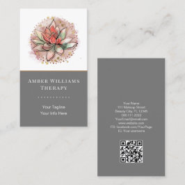 Therapeut Wellness-Center Sukkulenter Yoga-Heilung Visitenkarte