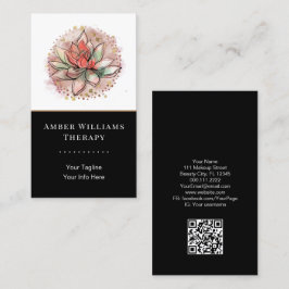 Therapeut Wellness-Center Sukkulenter Yoga-Heilung Visitenkarte