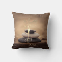 Therapeut Zen Steine, Goldene Baum-Silhouette Brau