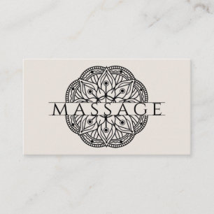 Thérapeute moderne de massage Lotus Pose Carte de 