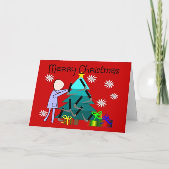 Thérapeute respiratoire Cartes de Noël amusantes (Devant)