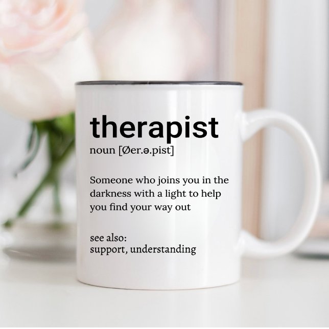 Therapeutendefinition, Pyschologe Psychologin Heal Kaffeetasse (Von Creator hochgeladen)