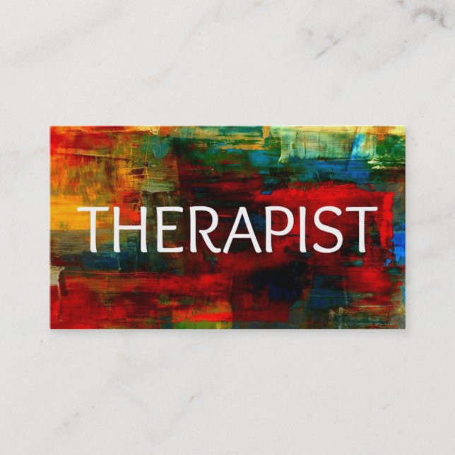 Therapeutin Colorful Business Card Visitenkarte (Vorderseite)