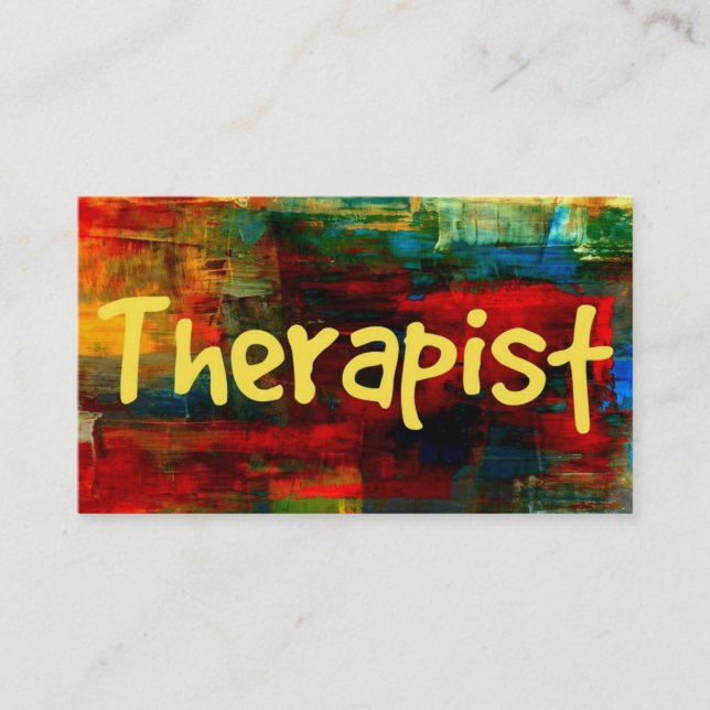 Therapeutin in Paint Business Card Visitenkarte (Vorderseite)