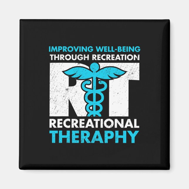 Therapeutische Erholung Erholungstherapie Monat Magnet (Vorne)