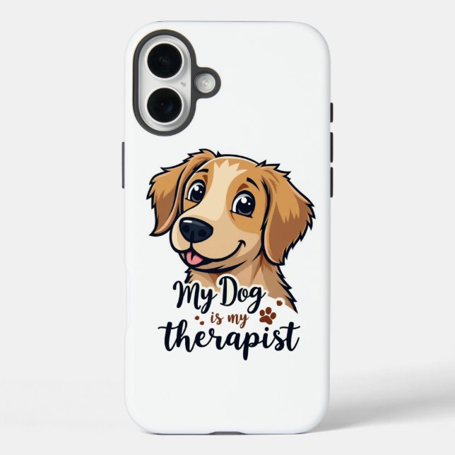 Therapie Dog Vibes iPhone 16 Plus Hülle (Rückseite)