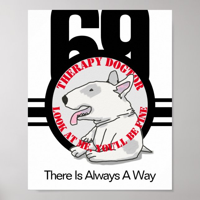 Therapie Dogtor Doodle Art Poster (Vorne)