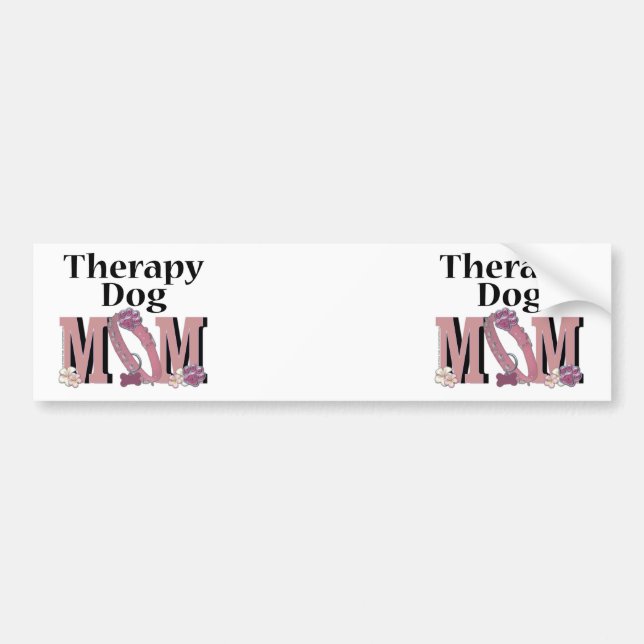 Therapie-Hund-MAMA Autoaufkleber (Vorne)