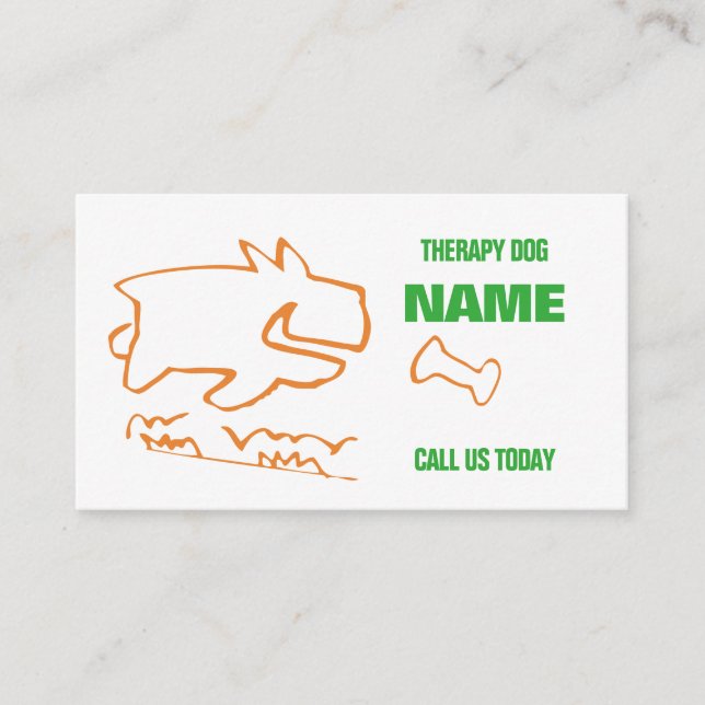 THERAPIE-HUND VISITENKARTE (Vorderseite)