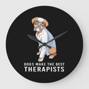 Therapie Hunde Psychologie Therapeut Große Wanduhr