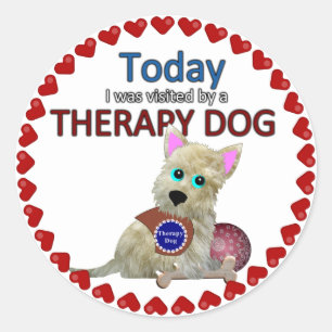 Therapie-Hundeandenken-Aufkleber Runder Aufkleber