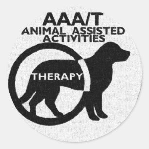 THERAPIE-HUNDEtier UNTERSTÜTZTE TÄTIGKEITEN Runder Aufkleber