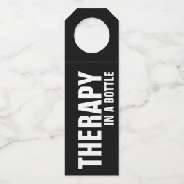 THERAPIE IN EINER FLASCHE AUF schwarz Flaschenanhänger