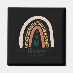 Therapie ist cool Psychische Gesundheit Bewusstsei Magnet