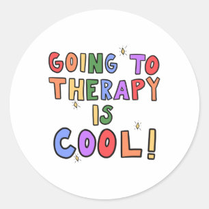 Therapie ist Cool Psychologie der Psychologie der  Runder Aufkleber