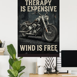 Therapie ist teuer Wind ist kostenlos Lustiges Mot Poster