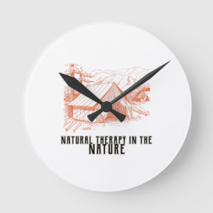 Thérapie naturelle dans la nature Horloge murale