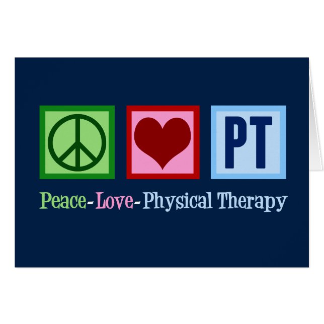 Thérapie physique Peace Love PT Blue Card (Devant horizontal)