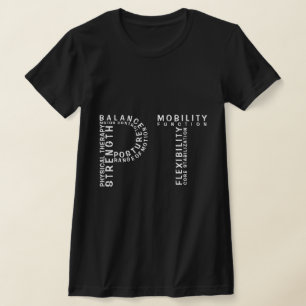 Thérapie physique "PT" Word Art T-shirt