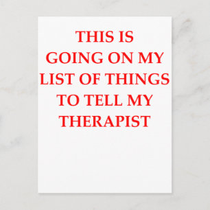 Therapie Postkarte