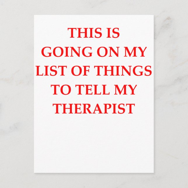 Therapie Postkarte (Vorderseite)