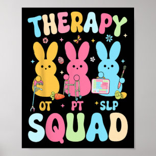 Therapie Squad Ostertag Slp Ot Pt Bunny Eggs Thor Poster