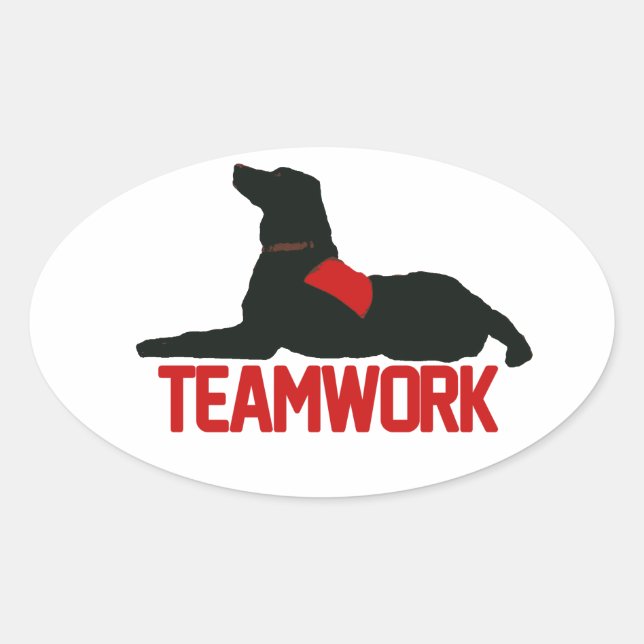 (Therapie) Teamwork Rote Sticker (Vorderseite)