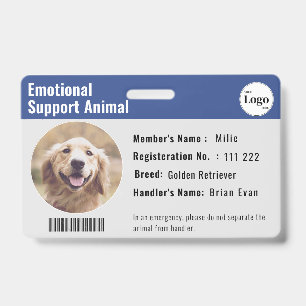 Therapie Tier-ID Foto Barcode Deep Blue Ausweis