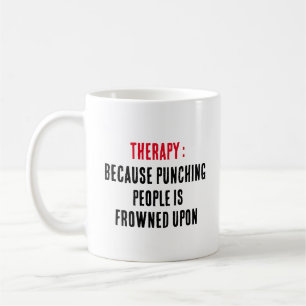 Therapie weil Menschen ausstanzen ist verfroren Kaffeetasse