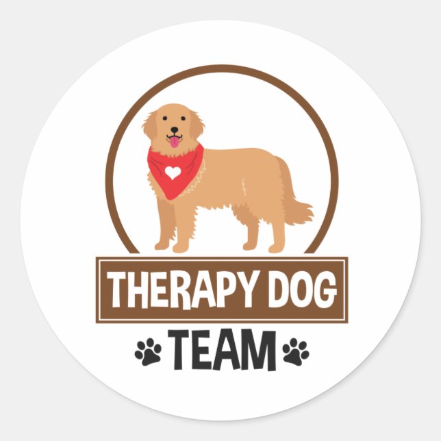 Therapiedog Runder Aufkleber (Vorderseite)