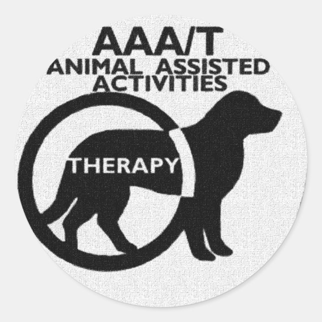 THERAPIEDOG TIERHILFE RUNDER AUFKLEBER (Vorderseite)