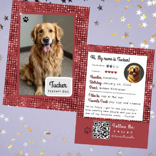 Therapiehund-Handelskarten-Wein-Sparkle Visitenkarte