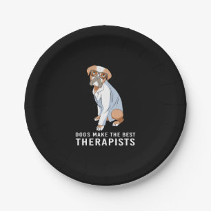 Therapiehund-Psychologie Therapeut Pappteller