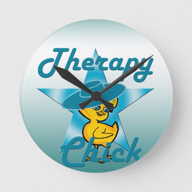 Therapiekick #7 runde wanduhr (Vorderseite)
