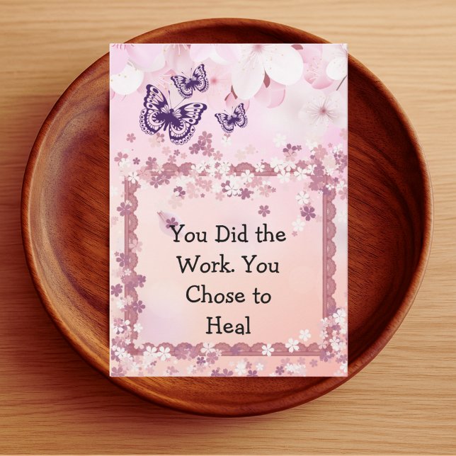 Therapist Client Thank You – Pink Empowerment Card Dankeskarte (Von Creator hochgeladen)