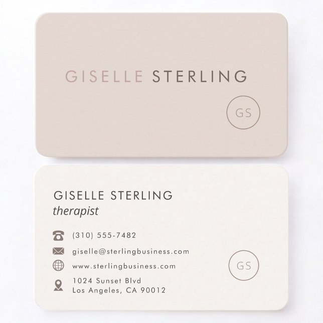Therapist Feminine Professional Visitenkarte (Von Creator hochgeladen)