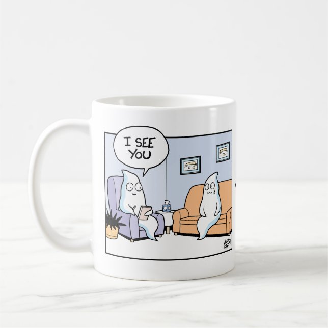Therapist Ghost tells Patient Ghost is seen Kaffeetasse (Links)