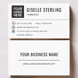 Therapist Psychologist Company Logo Visitenkarte