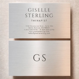 Therapist Psychologist Metallic Visitenkarte