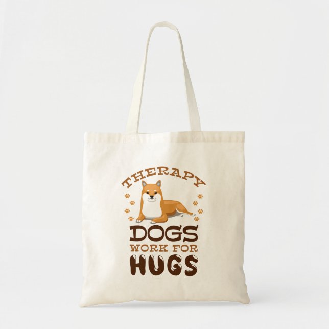 Therapy Hunde arbeiten für Hugs Tragetasche (Vorne)