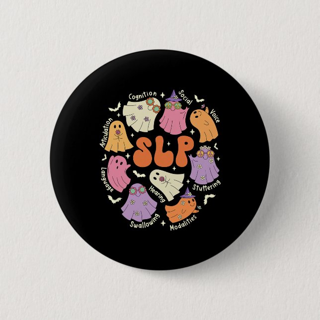 Therapy Speech Language Pathologist Halloween Button (Vorderseite)