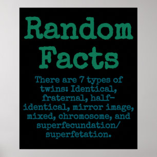 There Are 7 Types Of Twins - Trivia Fact Poster