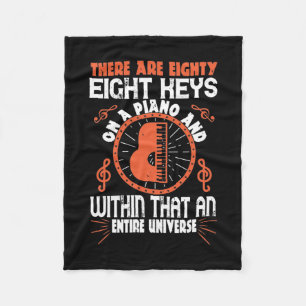 There Are Eighty-Eight Keys Wir haben Klavier Fleecedecke