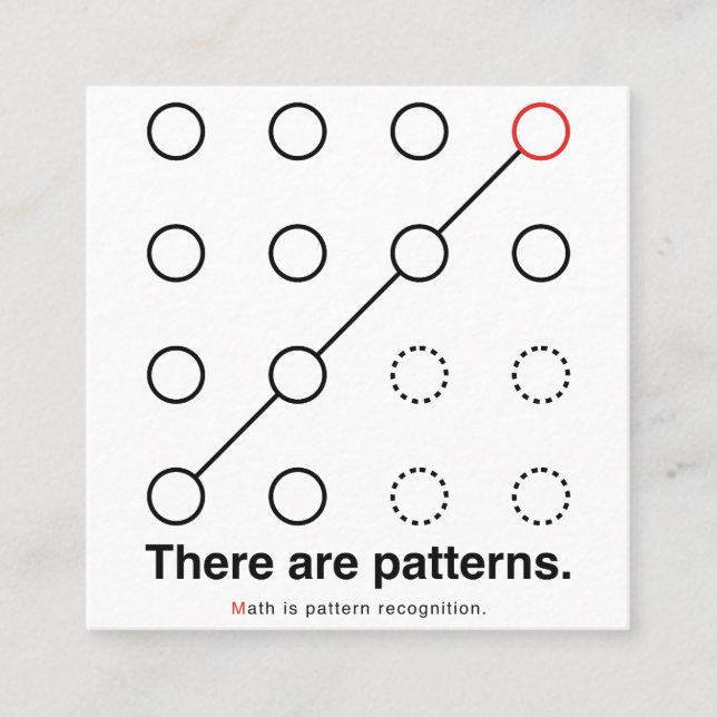 There_are_patterns Quadratische Visitenkarte (Vorderseite)