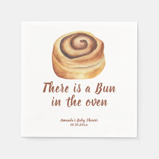 There is a Bun in the oven Baby Shower Serviette (Vorderseite)