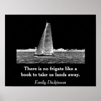 There is no frigate _ Emily Dickinson -art print