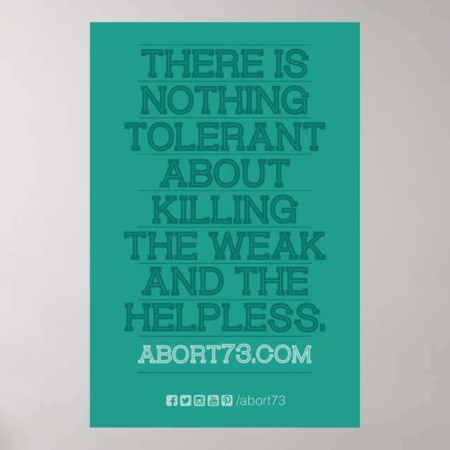 There is Nothing Tolerant... Poster (Abort73.com) (Vorne)