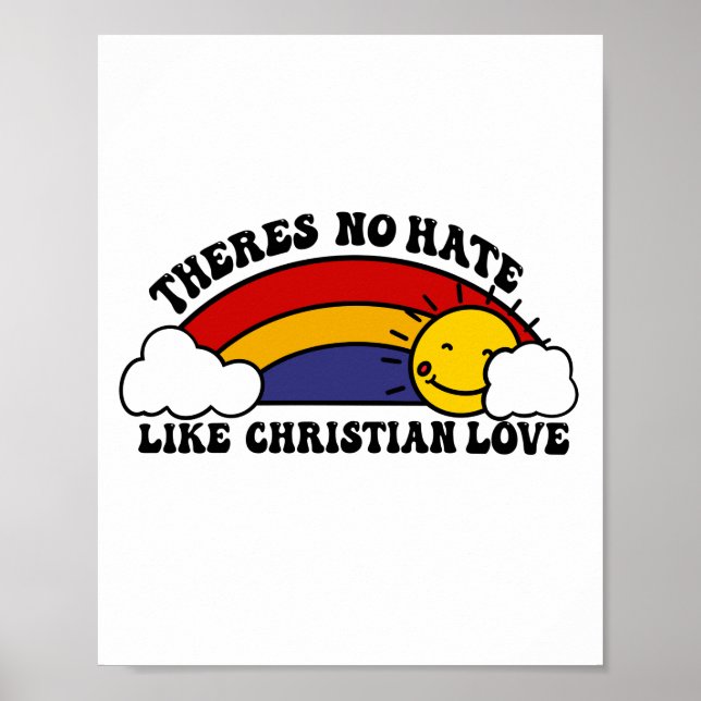 There’s No Hate Like Christian Rainbow Poster (Vorne)