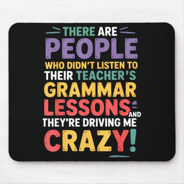There Their Theyre English Grammar Teacher Funny H Mousepad (Vorne)