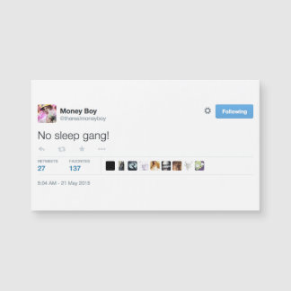 @therealmoneyboy magnetische Visitenkarte Magnetkarte